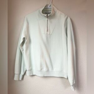 Wild Palms Quarter Zip Pullover Sweatshirt Women’s L | Cozy Cotton Blend Top